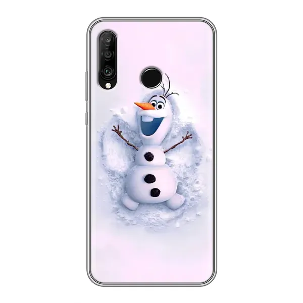 Чехол с рисунком «Снеговик Олов» для Huawei P30 Lite / Nova 4e Чехол с рисунком «Снеговик Олов» для Huawei P30 Lite / Nova 4e