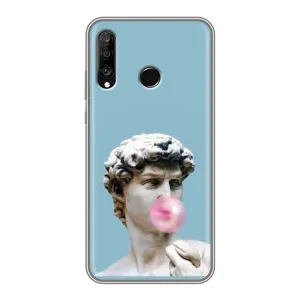 Бампер с принтом Мемы для Huawei P30 Lite (Статуя Давида)