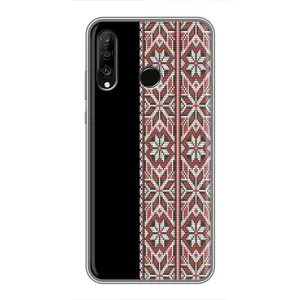 Силиконовый Чехол на Huawei P30 Lite с картинкой Вышиванки (Стильная вишиванка)