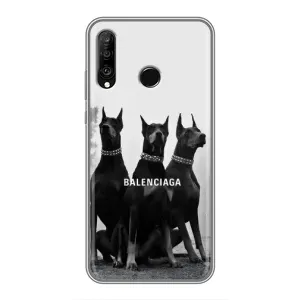 Чехол ДОБЕРМАН для Huawei P30 Lite (Три добермана)