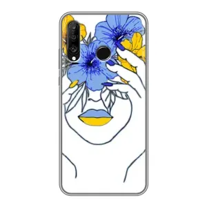 Чехол на Huawei P30 Lite Украинский дизайн (Украинка на всю голову)