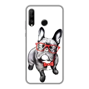 Бампер для Huawei P30 Lite с картинкой "Песики" (В очках)