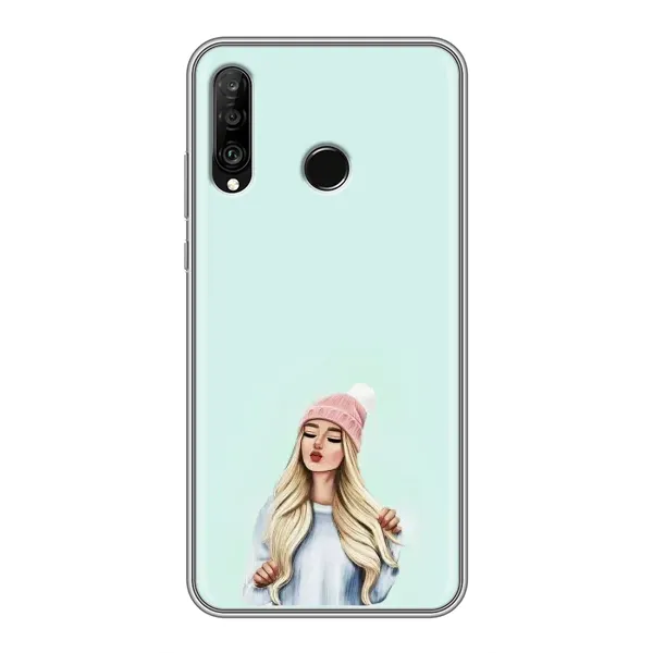 Чехол с рисунком «В шапке» для Huawei P30 Lite / Nova 4e Чехол с рисунком «В шапке» для Huawei P30 Lite / Nova 4e
