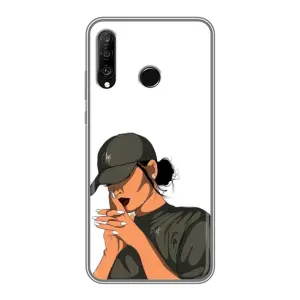 Силіконовый Чохол на Huawei P30 Lite з картинкой Модных девушек (У зеленому)