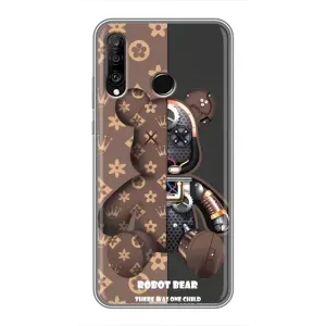 Силиконовый чехол для Huawei P30 Lite (Медмедь Луи Виттон)
