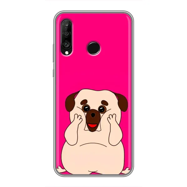 Чехол с рисунком «Веселый Мопсик» для Huawei P30 Lite / Nova 4e Чехол с рисунком «Веселый Мопсик» для Huawei P30 Lite / Nova 4e