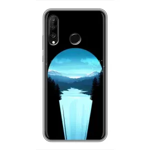 Чехол с рисунком «Синий Водопад» для Huawei P30 Lite / Nova 4e