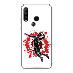 Чехлы с принтом Спортивная тематика для Huawei P30 Lite (Волейболист)