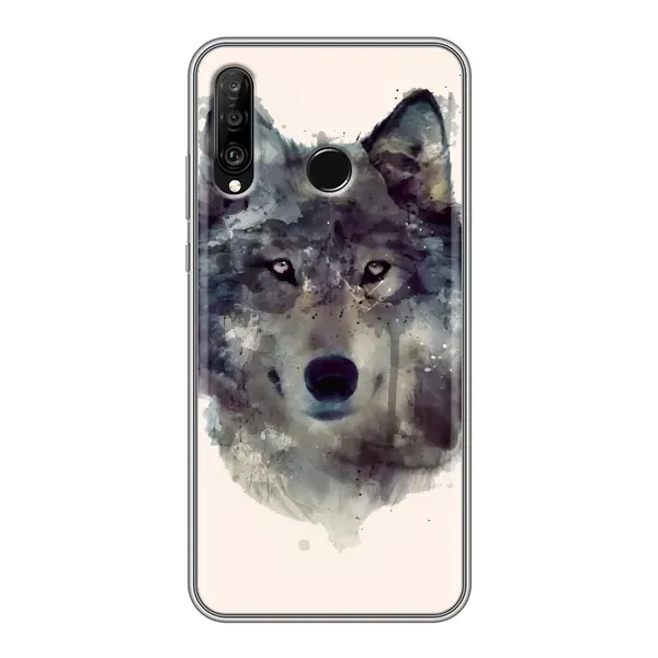 Чехол с рисунком «Волк» для Huawei P30 Lite / Nova 4e Чехол с рисунком «Волк» для Huawei P30 Lite / Nova 4e