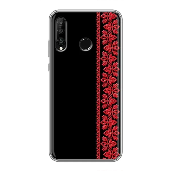 Чехол с рисунком «Вышиванка на черном» для Huawei P30 Lite / Nova 4e Чехол с рисунком «Вышиванка на черном» для Huawei P30 Lite / Nova 4e