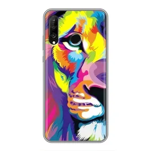 Чехол с картинкой на Huawei P30 Lite (Яркий Лев)