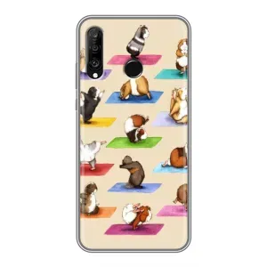 Чехол с Прикольным принтом на Huawei P30 Lite (Ёга свинок)