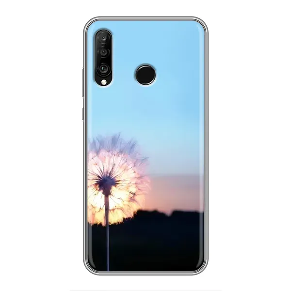 Чехол с рисунком «Закат с одуванчиком» для Huawei P30 Lite / Nova 4e Чехол с рисунком «Закат с одуванчиком» для Huawei P30 Lite / Nova 4e