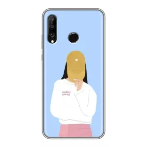 Силіконовый Чохол на Huawei P30 Lite з картинкой Модных девушек (Жовта кепка)