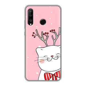 Чехол на тематику: Коты для Huawei P30 Lite / Nova 4e (Зимний кот)