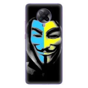 Чехол с Украинской символикой на Поко Ф2 Про (Анонимус патриот)