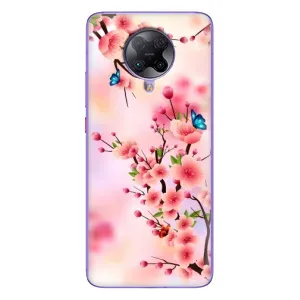 Чехол с принтом САКУРЫ на Xiaomi POCO F2 Pro (Бабочки на сакуре)