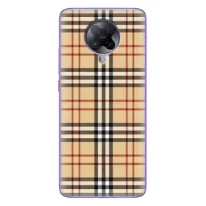 Чехол с Брендами одежды на Поко Ф2 Про (Burberry стиль)