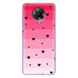 Чехлы с тематикой "Маленькие Сердечки" на Xiaomi POCO F2 Pro (Чорные сердечки)