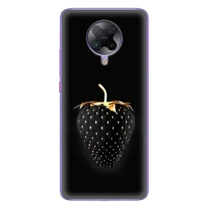 Чехол с изображением вкусной еды для Xiaomi POCO F2 Pro (Чёрная клубника)