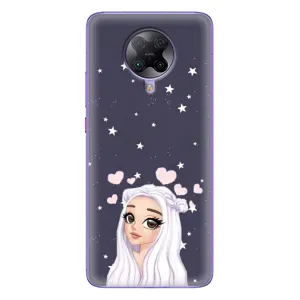 Чехол Стильные девушки на Xiaomi POCO F2 Pro (Девушка и сердечки)