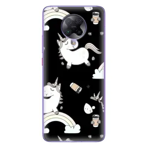 Чехол Unicorn на Xiaomi POCO F2 Pro (Единорог с кофе)