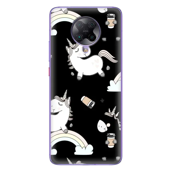 Чехол с рисунком «Единорог с кофе» для Xiaomi POCO F2 Pro Чехол с рисунком «Единорог с кофе» для Xiaomi POCO F2 Pro