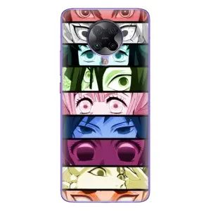 Силиконовые чехлы с глазами Anime для Поко Ф2 Про (Глаза Хашира)