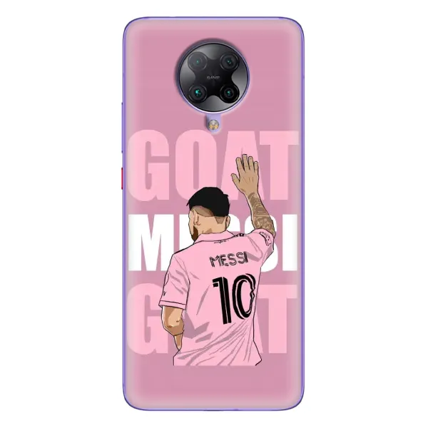 Чехол с рисунком «GOAT MESSI» для Xiaomi POCO F2 Pro Чехол с рисунком «GOAT MESSI» для Xiaomi POCO F2 Pro