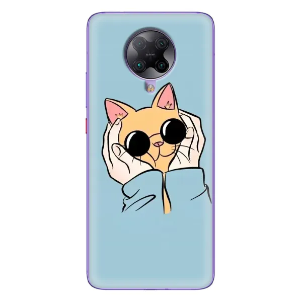 Чехол с рисунком «КОТИК в очках» для Xiaomi POCO F2 Pro Чехол с рисунком «КОТИК в очках» для Xiaomi POCO F2 Pro