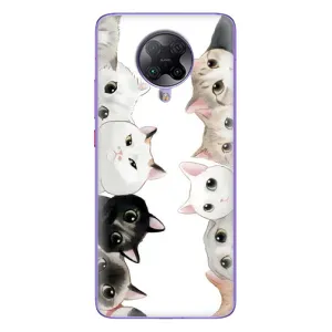 Силиконовый чехол с котиком для Xiaomi POCO F2 Pro (Коты)