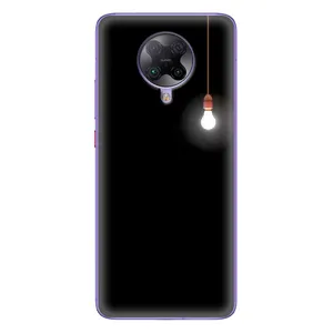 Чехол с картинками на черном фоне для Xiaomi POCO F2 Pro (Лампочка)