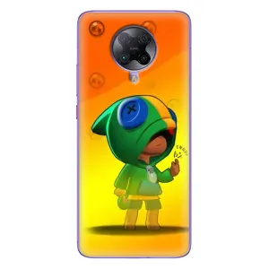 Чехол Бравл Старс для Xiaomi POCO F2 Pro (LEON в кофте)