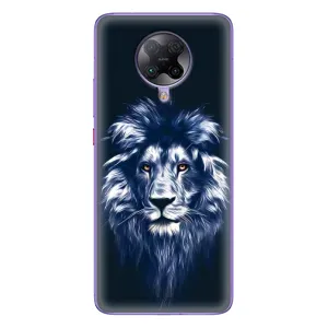 Чехол с картинкой на Xiaomi POCO F2 Pro (Лев - синий)