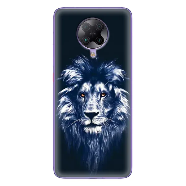 Чехол с рисунком «Лев - синий» для Xiaomi POCO F2 Pro Чехол с рисунком «Лев - синий» для Xiaomi POCO F2 Pro