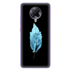Чехол с картинками на черном фоне для Xiaomi POCO F2 Pro (Листочек)