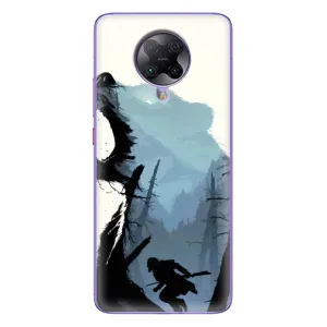 Силиконовый бампер с картинкой животных для Xiaomi POCO F2 Pro (Медведь и лес)