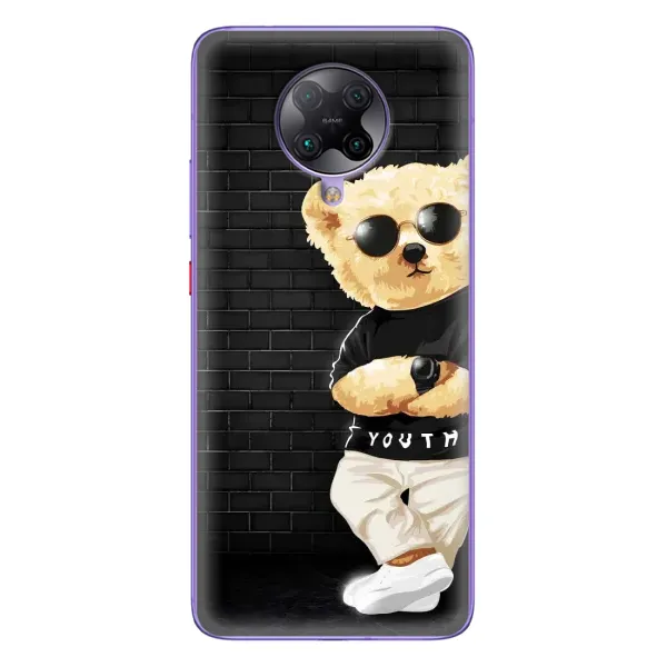 Чехол с рисунком «Мишка в очках» для Xiaomi POCO F2 Pro Чехол с рисунком «Мишка в очках» для Xiaomi POCO F2 Pro