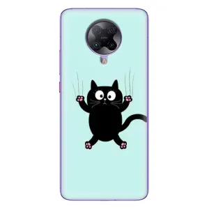 Силиконовый чехол с котиком для Xiaomi POCO F2 Pro (Падающий кот)