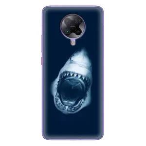 Силиконовый бампер с картинкой животных для Xiaomi POCO F2 Pro (Пасть Акулы)