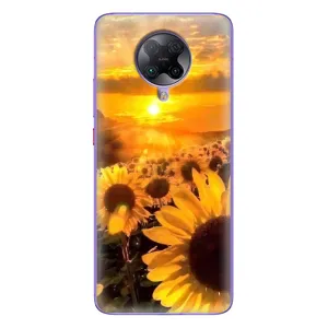 Чехол с Цветами для Xiaomi POCO F2 Pro (поле подсолнухов)
