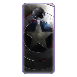 Чехол с Щитом Капитана Америки на Xiaomi POCO F2 Pro (Ретро Щит Капитана)