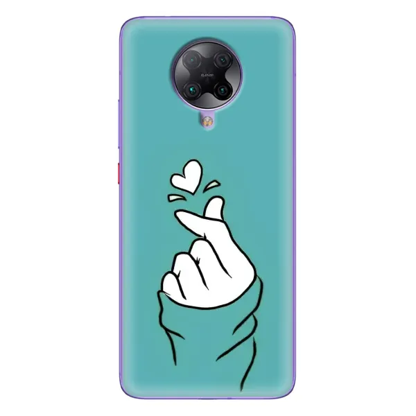 Чехол с рисунком «Сердечко на бирюзовом» для Xiaomi POCO F2 Pro Чехол с рисунком «Сердечко на бирюзовом» для Xiaomi POCO F2 Pro