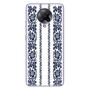 Силиконовый Чехол на Xiaomi POCO F2 Pro с картинкой Вышиванки (Синяя вышиванка)