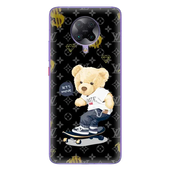 Чехол с рисунком «Скейтер Тедди» для Xiaomi POCO F2 Pro Чехол с рисунком «Скейтер Тедди» для Xiaomi POCO F2 Pro