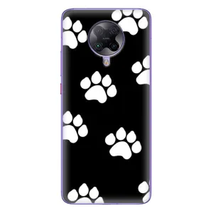 Бампер для Xiaomi POCO F2 Pro с картинкой "Песики" (Следы собак)