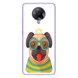 Бампер для Xiaomi POCO F2 Pro с картинкой "Песики" (Собака Король)