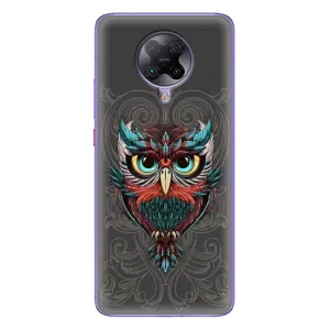Чехлы с принтом СОВЫ для Xiaomi POCO F2 Pro (Сова на сером)
