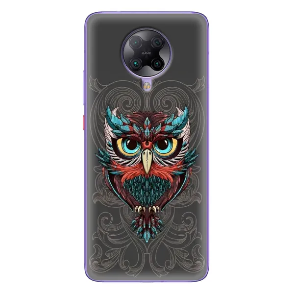 Чехол с рисунком «Сова на сером» для Xiaomi POCO F2 Pro Чехол с рисунком «Сова на сером» для Xiaomi POCO F2 Pro