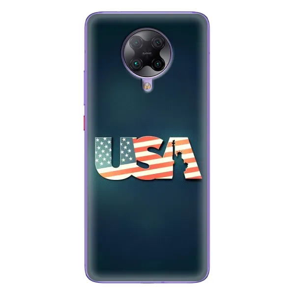 Чехол с рисунком «USA» для Xiaomi POCO F2 Pro Чехол с рисунком «USA» для Xiaomi POCO F2 Pro